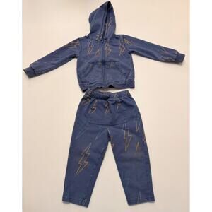 Tea Collection Set Zip Up Hoodie & Pants - Size 3T